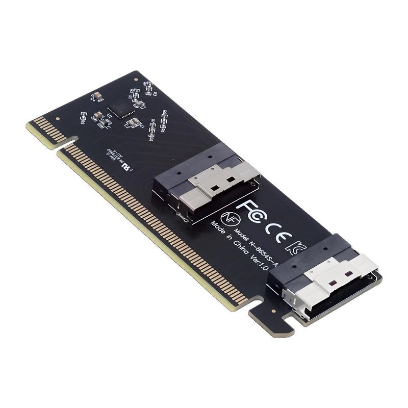 Cablecc 74Pin Dual Slimline SFF-8654 Low Profile to PCIE4.0 PCIE 16X Express 3.0 Raid Card VROC Raid0 Hyper Adapter - Image 1